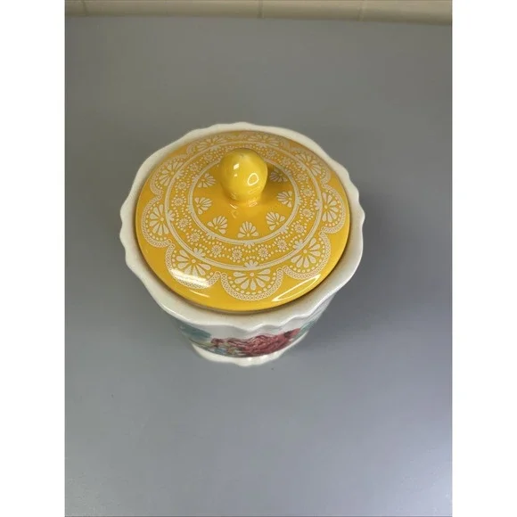 Pioneer Woman BLOSSOM JUBILEE Sugar Bowl W/ Lid SPOONFUL OF SUGAR - Picture 4 of 6